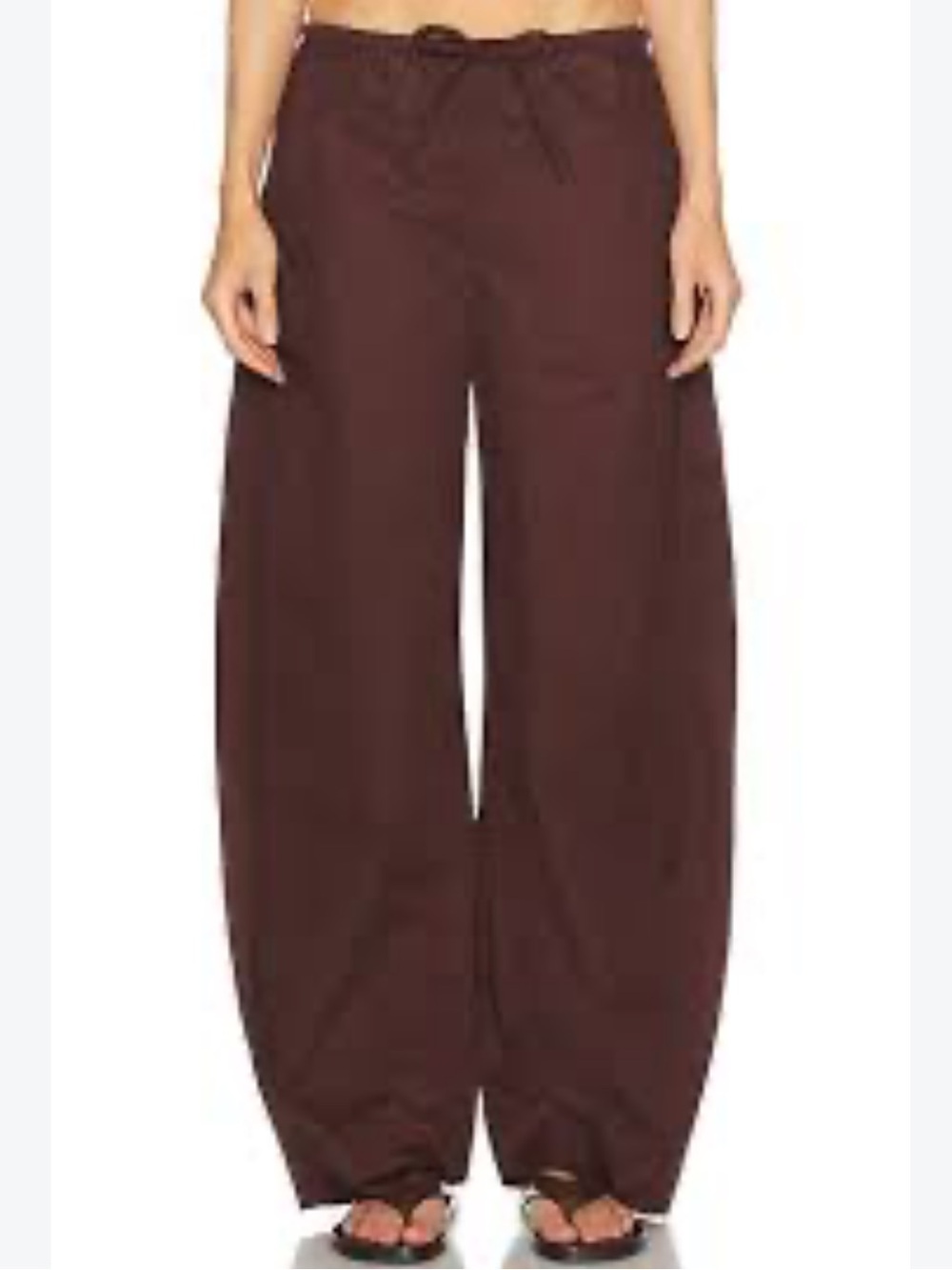 Eaves Lana Barrel Leg Pants in Chocolate